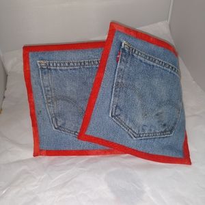 Denim Potholders Levi's Jeans Recycled Upcycled